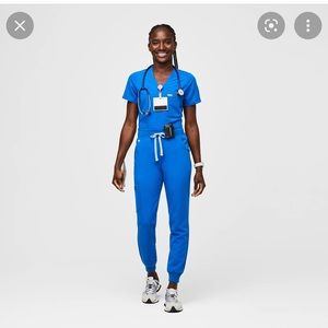 Royal blue Zamora high waisted jogger scrubs